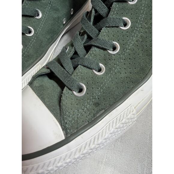 Converse Chuck Taylor All Star CONS Shoes Unisex 12M/14W Green Suede High Top - Picture 10 of 15